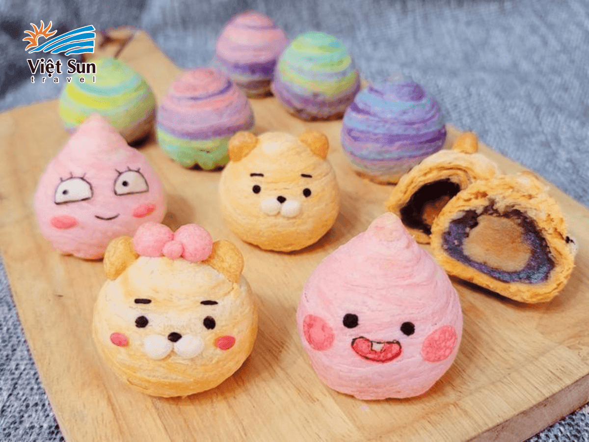 Khay bánh Mochi nhân đậu đỏ dẻo mịn – đặc sản ngọt thanh, thích hợp làm quà khi du lịch Cao Hùng