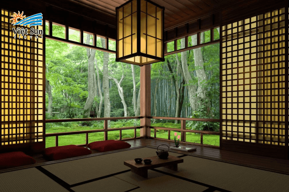 Không gian thưởng trà truyền thống – nơi chữa lành tinh thần.