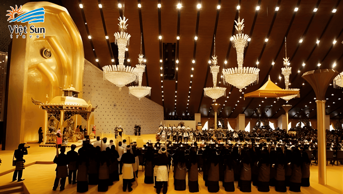 Kiến trúc xa hoa tại Istana Nurul Iman - Viet Sun Travel