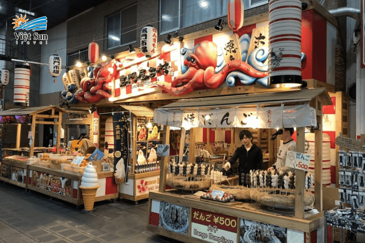 Kuromon Ichiba Market – Thiên đường hải sản giữa Osaka.