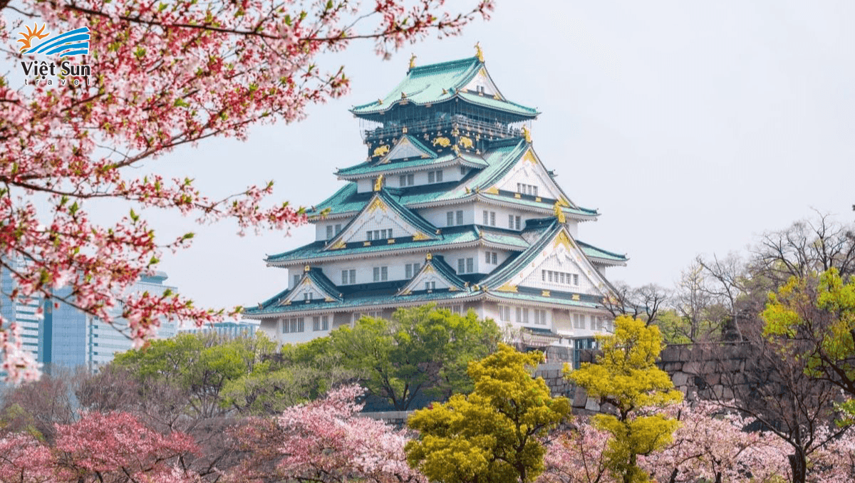 Lâu đài Osaka Nhật Bản Viet Sun