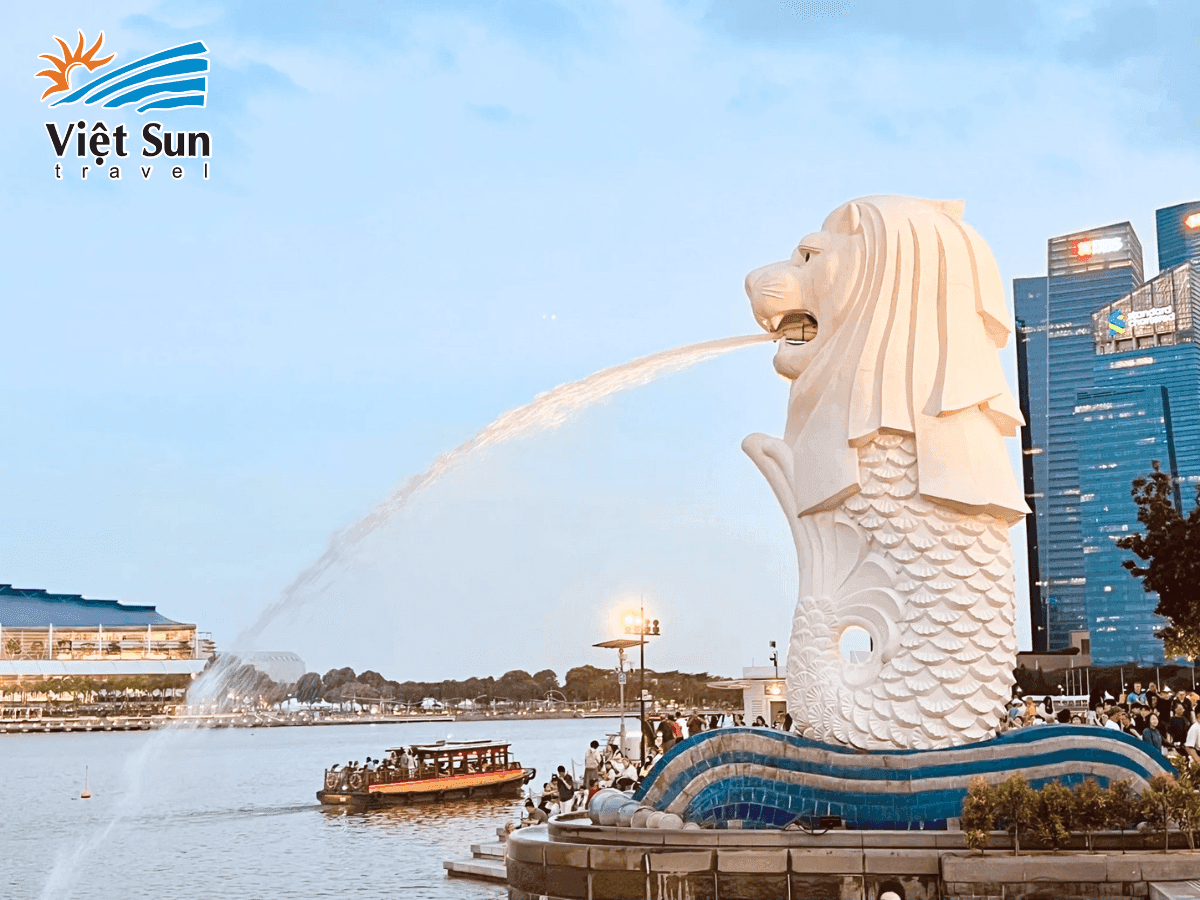 Merlion, sinh vật huyền thoại gắn liền với truyền thuyết hình thành tên gọi Singapore