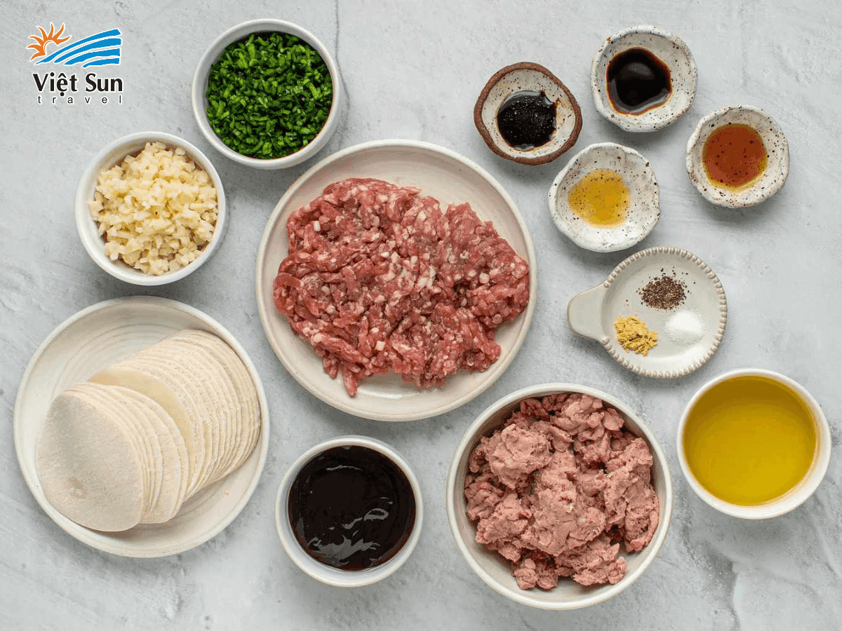 Nguyên liệu chính làm nên một chiếc Xiao Long Bao chuẩn vị