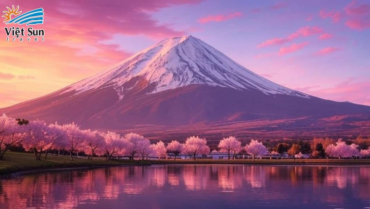 Núi Phú Sĩ Dạo bước dưới hồ Fuji Kawaguchiko