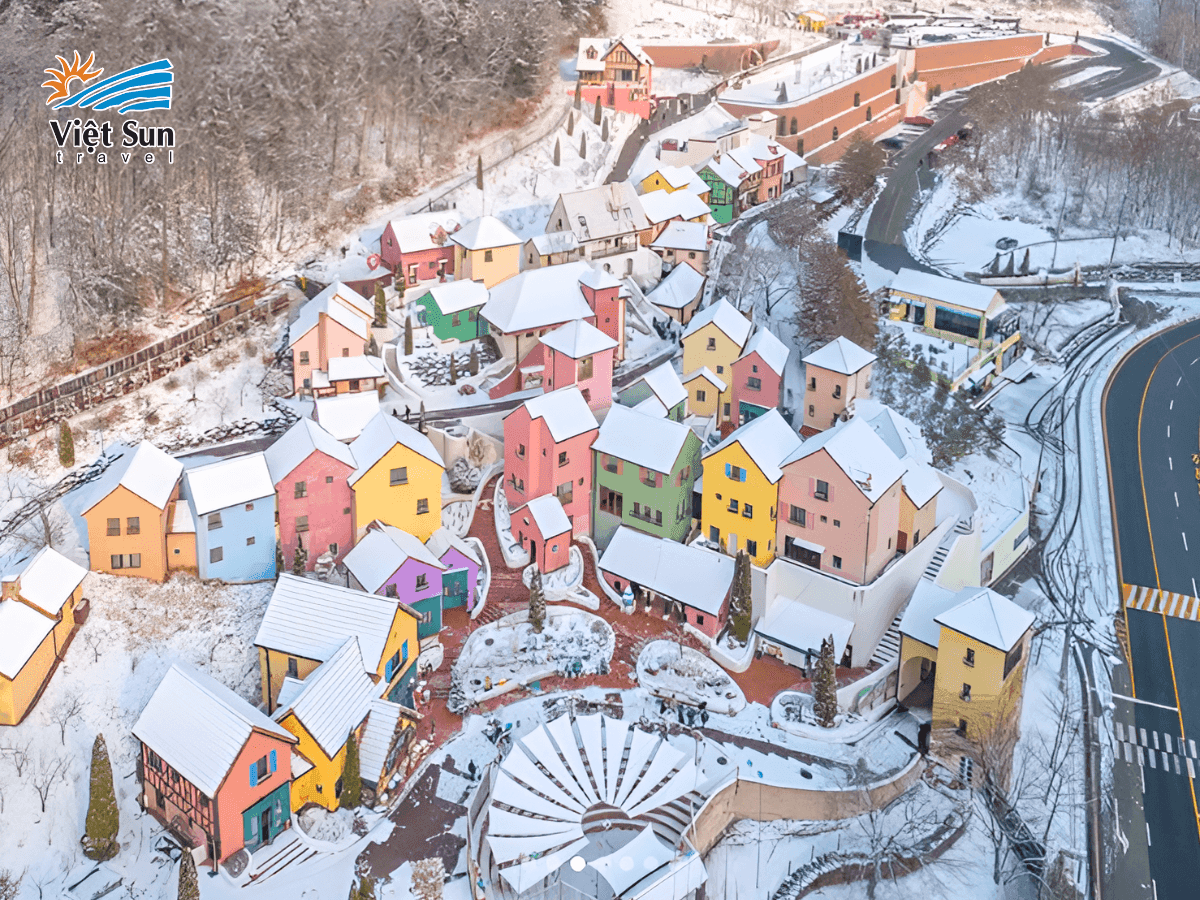 Petite France phủ tuyết – khung cảnh như trời Âu giữa lòng Hàn Quốc