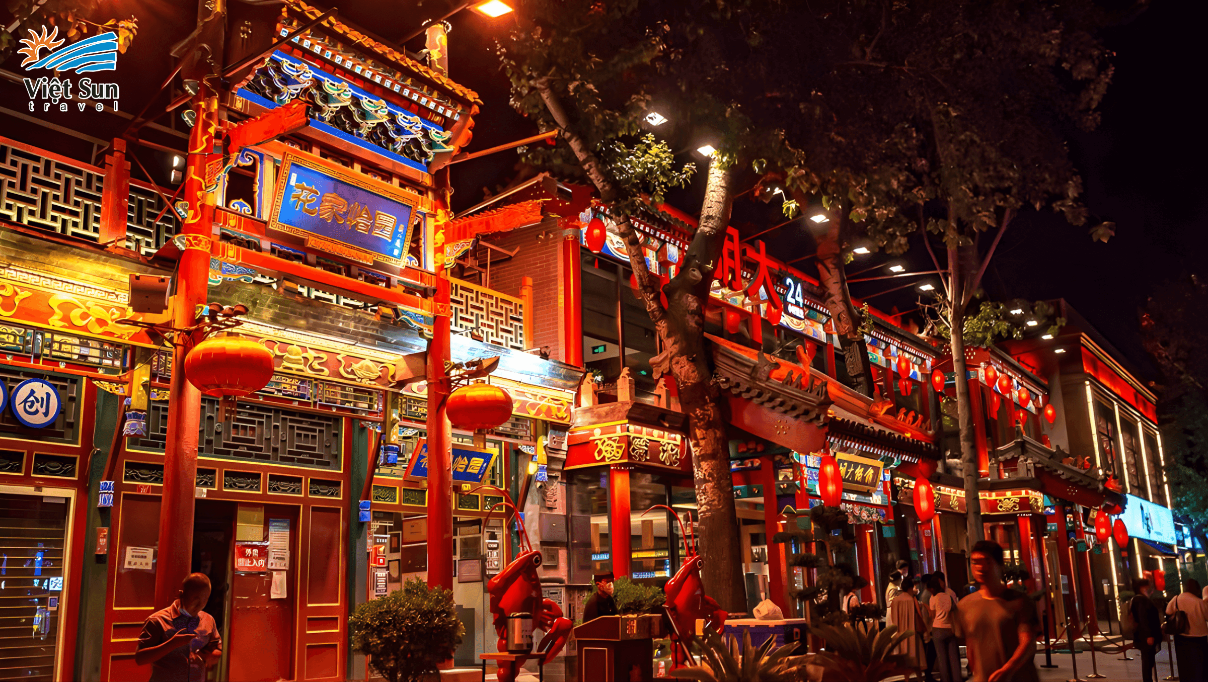 Phố Ẩm thực Bắc Kinh về đêm