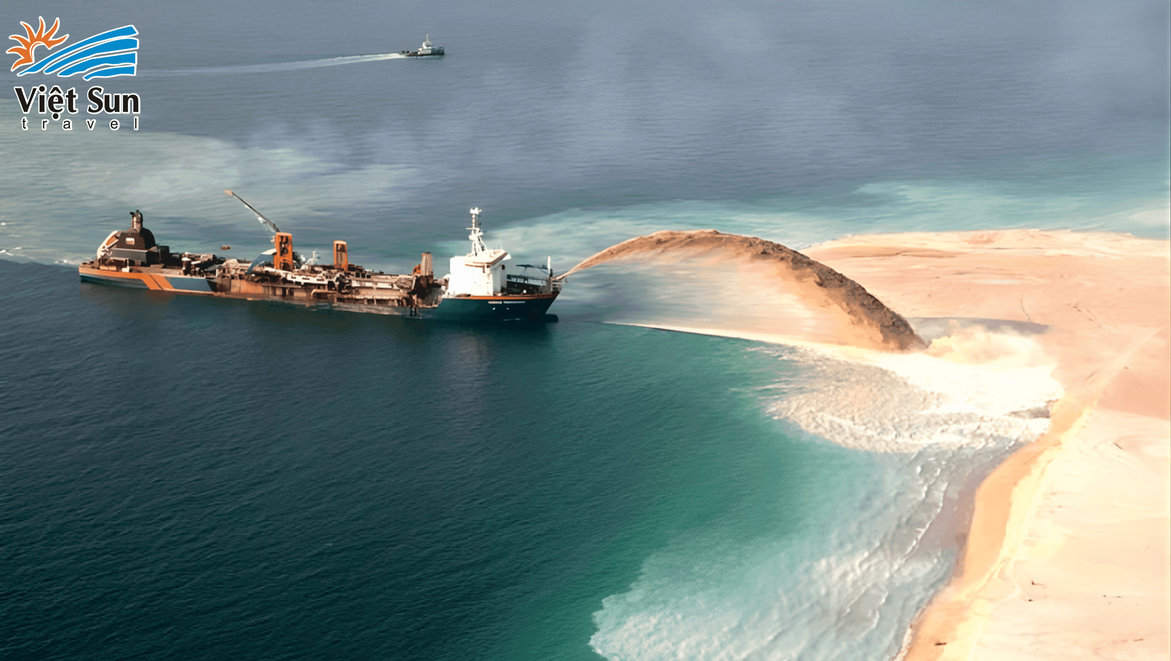 Quá trình xây dựng Đảo cọ Palm (Nguồn ảnh_ sưu tầm) Viet Sun Travel