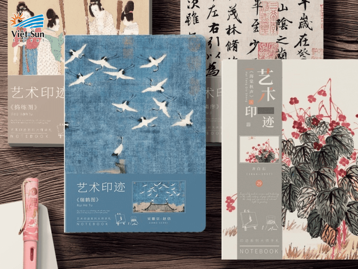 Sổ tay cổ trang và bút lông – lưu giữ nét đẹp văn hóa