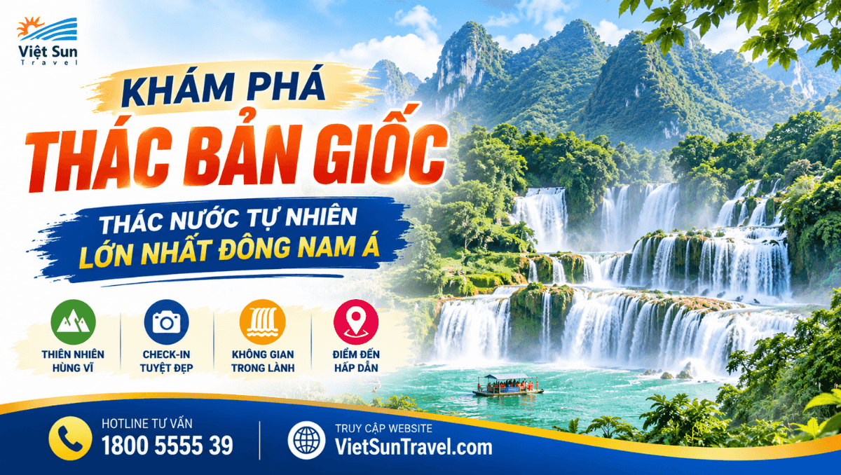 THÁC BẢN GIỐC CÓ GÌ KHIẾN DU KHÁCH MÊ MẨN? KHÁM PHÁ THÁC NƯỚC TỰ NHIÊN LỚN NHẤT ĐÔNG NAM Á