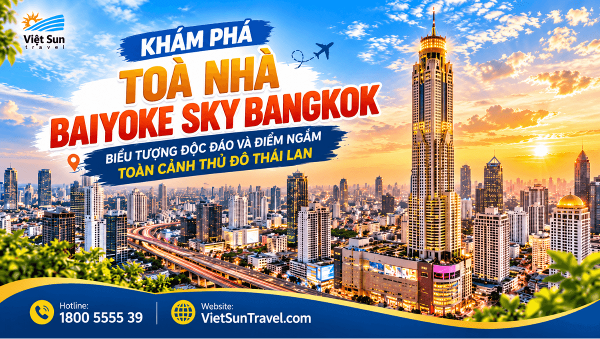 TOÀ NHÀ BAIYOKE SKY BANGKOK CÓ GÌ_ KHÁM PHÁ BIỂU TƯỢNG ĐỘC ĐÁO VÀ ĐIỂM NGẮM TOÀN CẢNH THỦ ĐÔ THÁI LAN