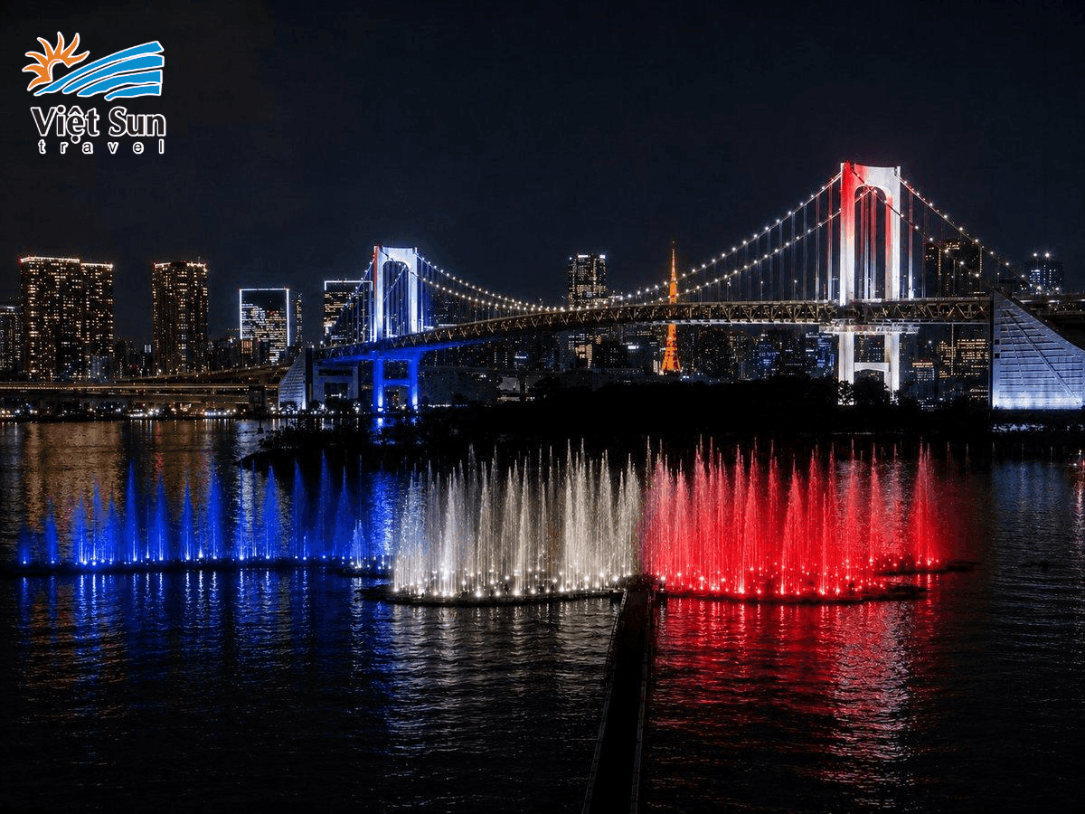 TOKYO AQUA SYMPHONY VỚI RAINBOW BRIDGE VÀ TOKYO SKYLINE