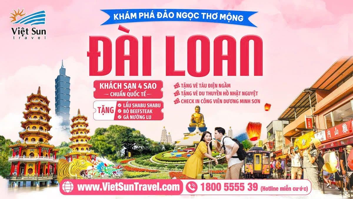 TOUR ĐÀI LOAN MÙA XUÂN 5N4Đ