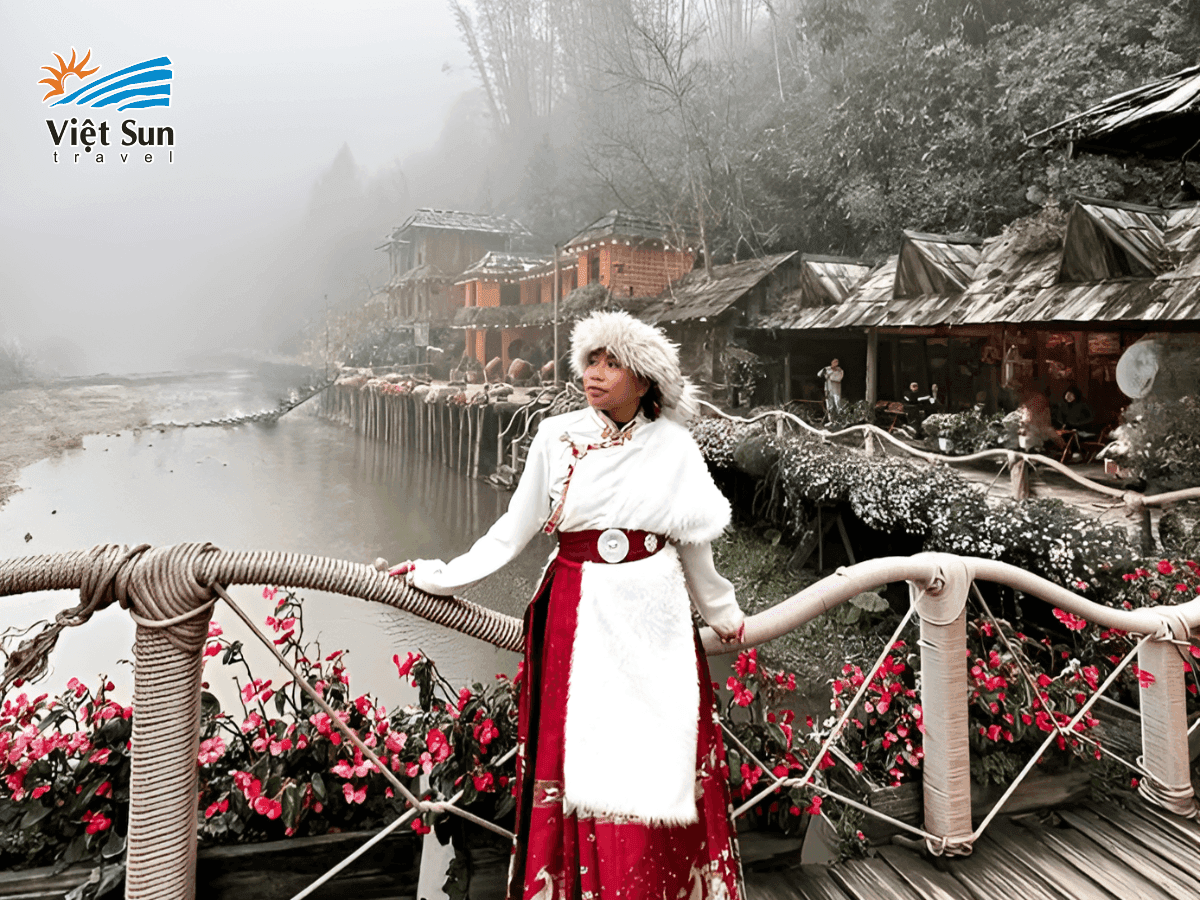 Tận hưởng không khí se lạnh vào mùa đông tại bản Cát Cát