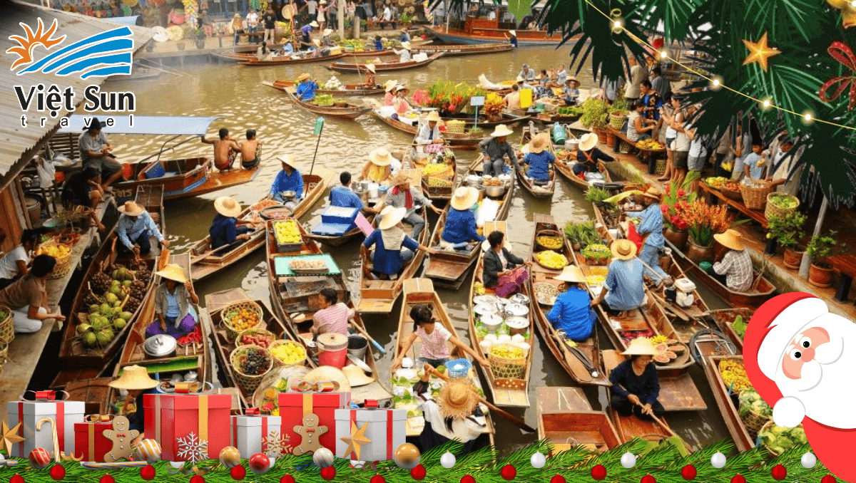 Tham quan chợ nổi bốn miền