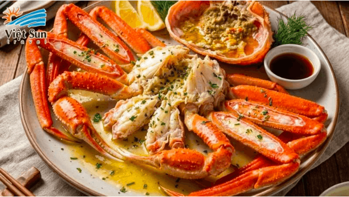 Thưởng thức Chân Cua Tuyết Viet Sun