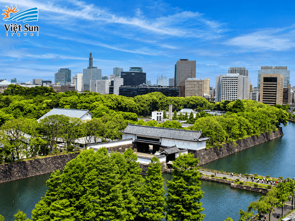 Toàn cảnh Hoàng Cung Tokyo giữa lòng thủ đô Nhật Bản