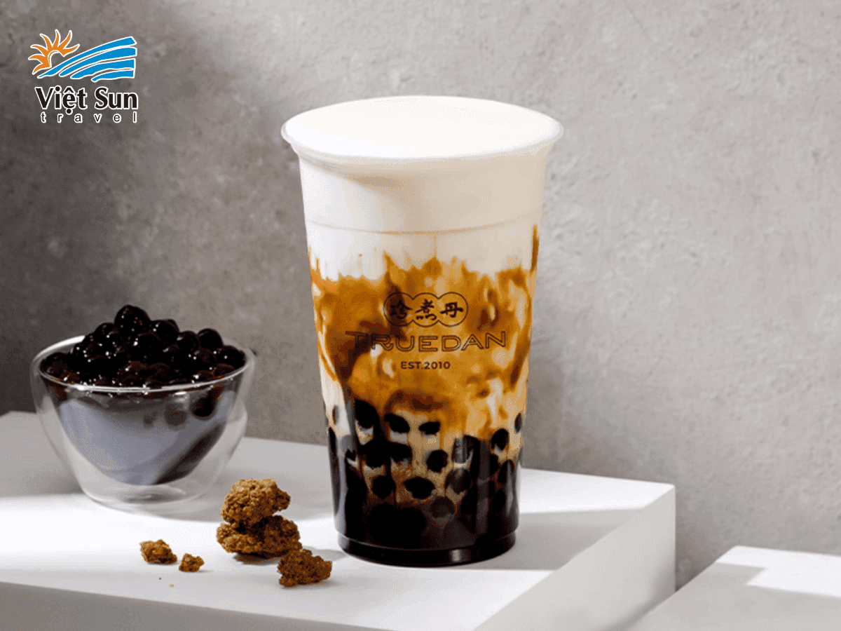 Trà sữa đường đen kem sữa, món best-seller tại TrueDan
