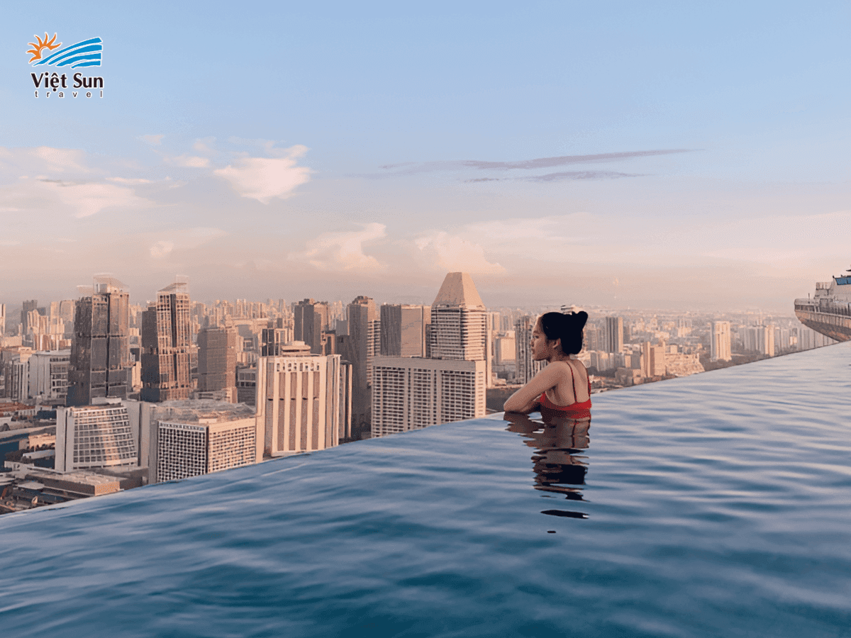 Trải nghiệm hồ bơi vô cực – Infinity Pool tại khách sạn Marina Bay Sands