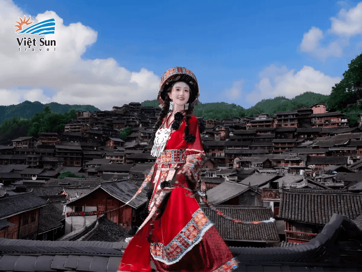 Trang phục Miêu Tộc du lịch Phượng Hoàng Cổ Trấn