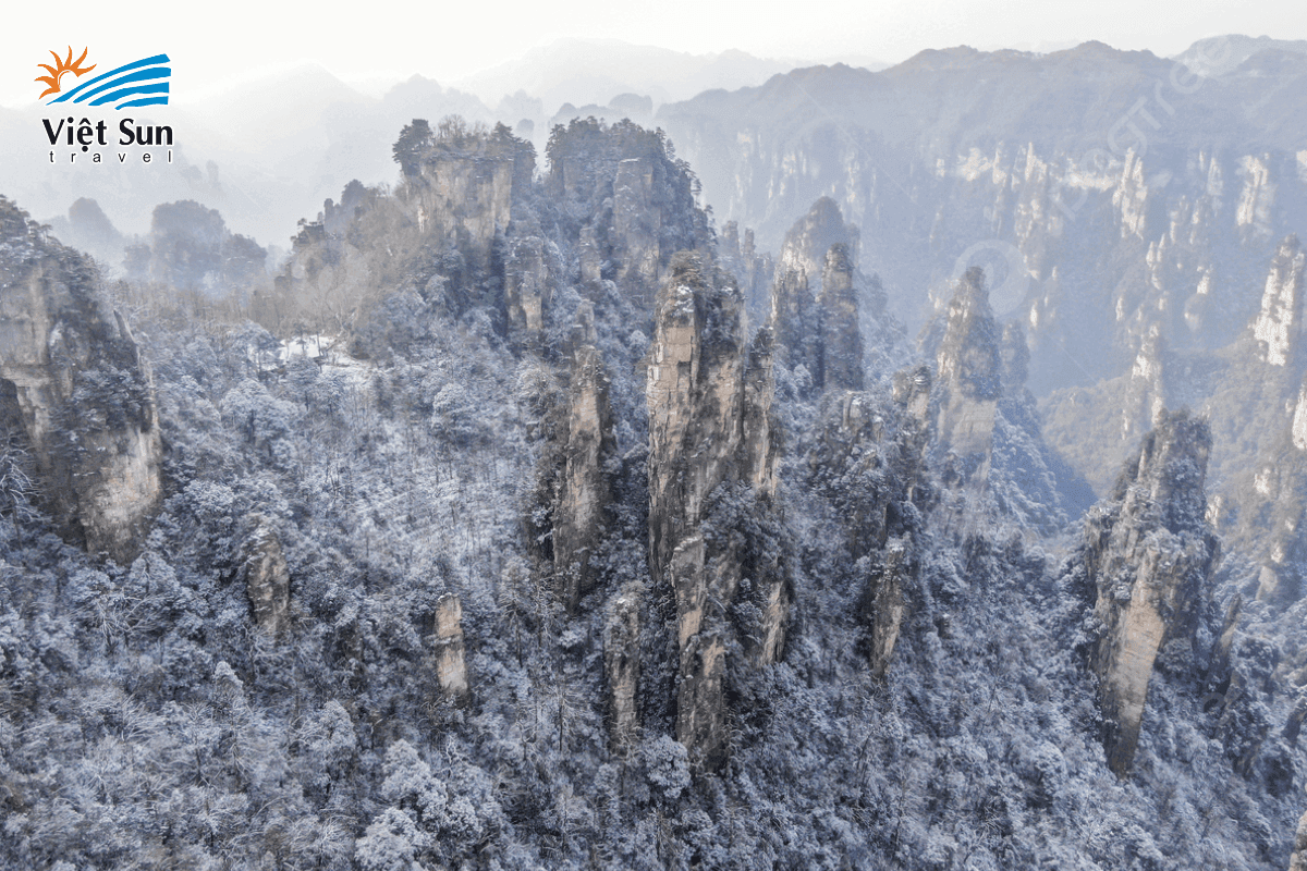 Vẻ đẹp huyền bí của Trương Gia Giới trong làn tuyết mỏng mùa đông