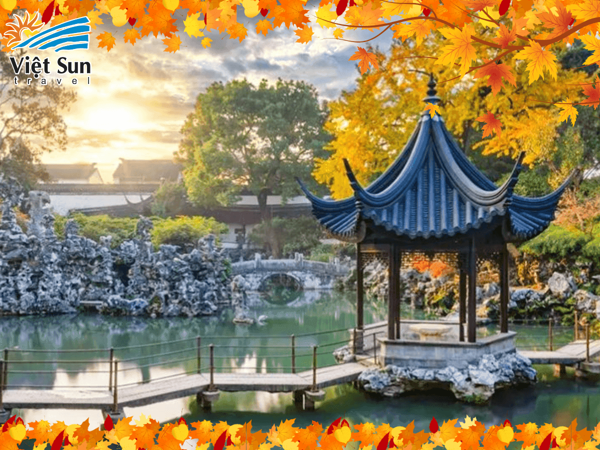 check in Sư Tử Lâm Tour Thượng Hải Viet Sun Travel