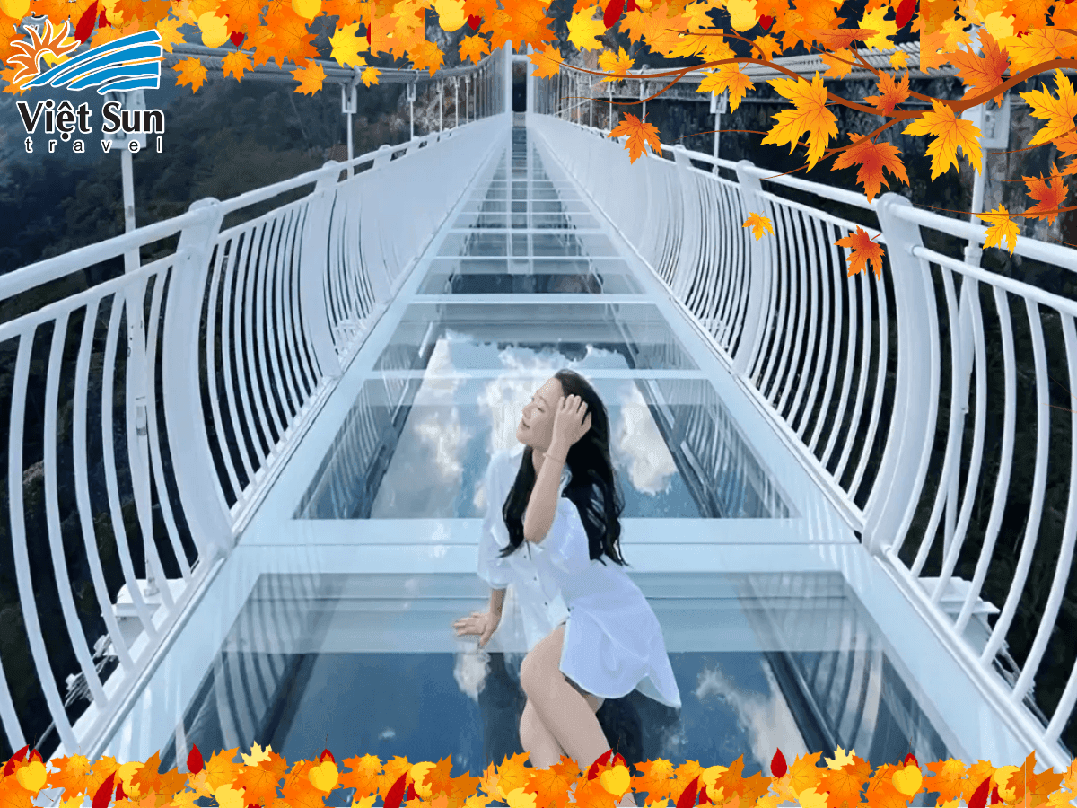 check in cầu kính hiệp cốc tour Viet Sun Travel