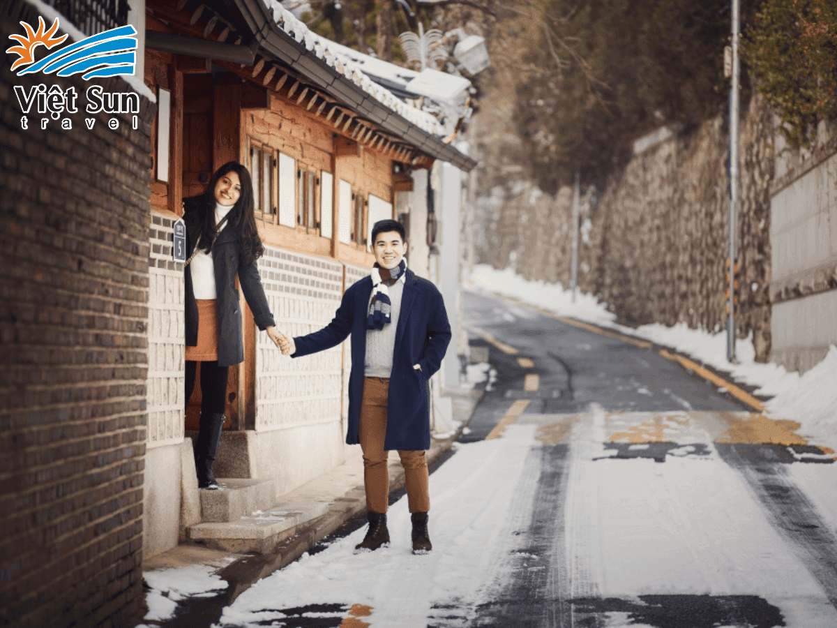 check in làng cổ bukchon hanok tour hàn quốc