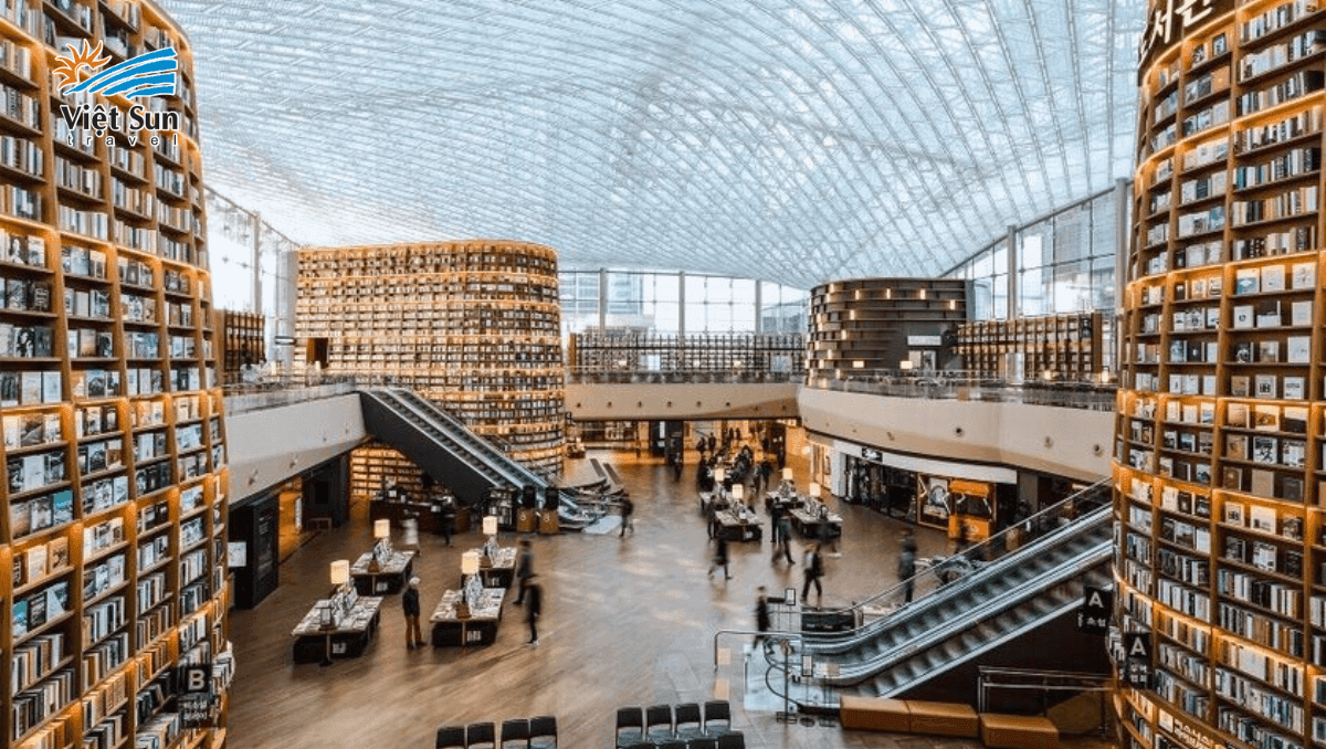 du lịch hàn quốc check in thư viện starfield