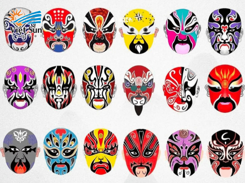 Màu sắc của mặt nạ Biến Diện trong tour trung quốc